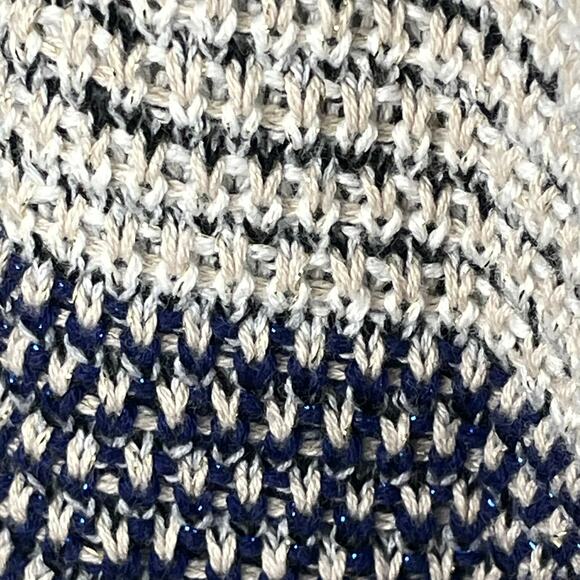 Westport 1962 XL Knit Cardigan Open‎ Front Blue Black Oatmeal Tan Metallic - Picture 13 of 15